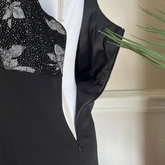 NWOT Alex Evenings Black and Silver Formal Dress Size 12 L Large - Picture 3 of 8